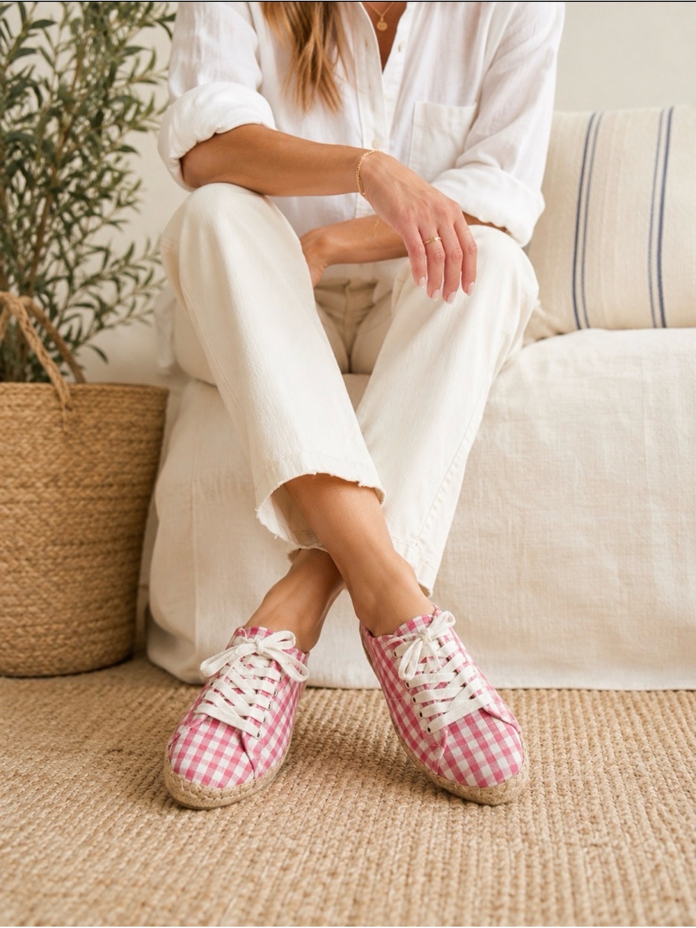 Esprit pink gingham Size 8